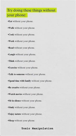 ? Be honest 👇📵 Try Doing These Without Your Phone