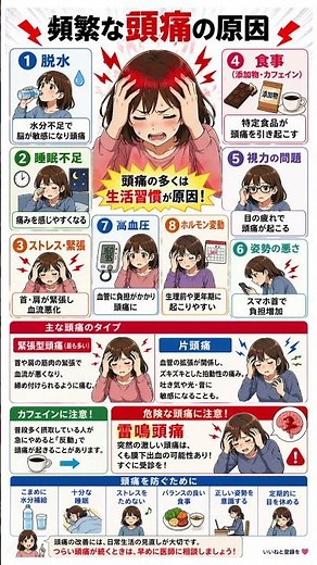 その頭痛、実は生活習慣のせい？頻繁な痛みを招く8つの引き金と、今すぐできる予防法徹底解説！危険な「雷鳴頭痛」の見極め方も伝授