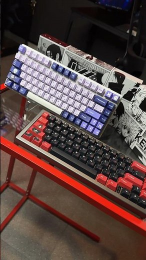 Awesome anime keycaps from Keno Keys #theultimatenerd #gamingsetup #gamingroom #gamer
