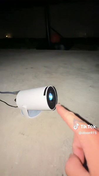 Outdoor Movie Night with Portable Projector