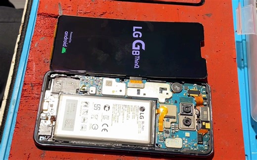 LG G8 ThinQ 外屏 维修更换，这玩意也是四面曲、#郑州手机维修#数码科技#精品二手手机