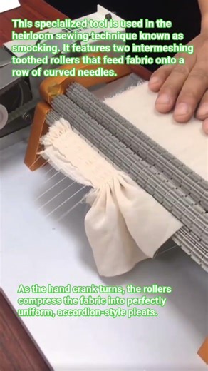 ​How Magic Happens: Smocking Pleater in Action! #Shorts #Sewing #oddlysatisfying