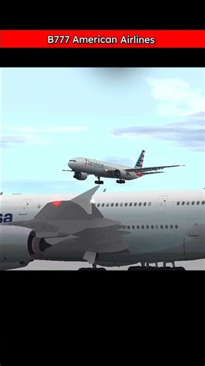 American Airlines 777 Landing ✈️ Powerful Boeing 777 Arrival #aviation #shorts