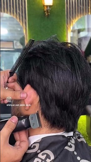 Middle part hairstyle,men long hair cut tutorial for beginners,boys scissor cut video #sidepart #yt