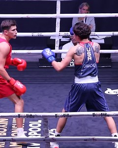 Getting into the rhythm 🤛 Patris dances his way to the last 16 in Liverpool. | GB Boxing