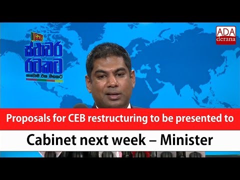 Proposals for CEB restructuring to be presented to Cabinet next week – Minister (English)