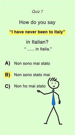 Italian Quiz: Can You Pick the Correct Sentence?