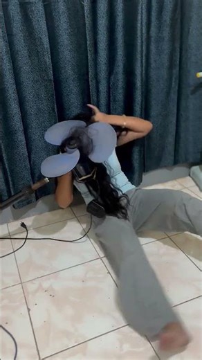 Woman’s hair gets caught in electric fan in Cebu, Philippines