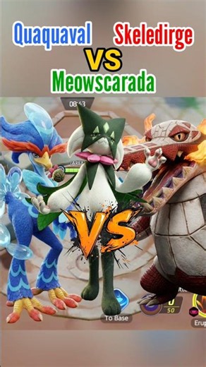 QUAQUAVAL VS SKELEDIRGE VS MEOWSCARADA - Ultimate 🏆 Damege Test #pokemon #pokemonunite #shorts