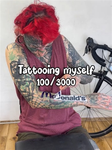 McDonald's pls feed me😭🙏@mcdonalds #tattoo #selftattoo #armtattoo #dreads #alternative