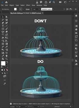 Easy Adobe Illustrator Tips: How to Create a Fountain Waterfall! #shorts
