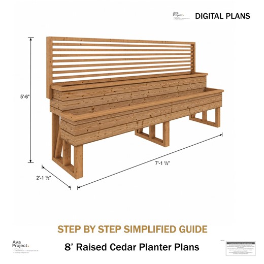 8FT Raised Garden Bed Plans PDF | DIY Planter Box Plans | Step-by-step Instructions | Beginner Friendly - Etsy