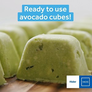 It’s the end of avocado season but here’s a clever a way to freezing mashed avocados to enjoy all year round! Steps below 👇 1. Add 1 tsp Lemon juice 2. Scoop into ice-cube tray 3. Freeze for up to 3 months 4. Ready to use Avocado cubes ‘Snap’ freeze your avos with our Haier freezers’ SuperFreezer function to keep them fresh for your next smoothie, guacamole, avo toast and more! 🥑 #HaierHacks | Haier
