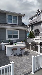 A luxury outdoor kitchen that looks even better from above. ✨🔥