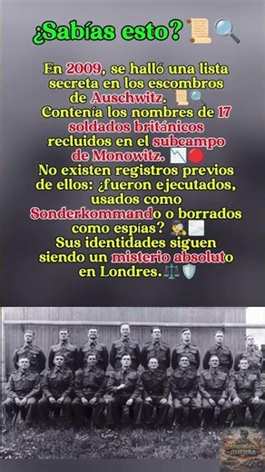 ​¡El MISTERIO de los 17 británicos en AUSCHWITZ! 📜🕵️‍♂️ #historia #curiosidades #ww2 #militar