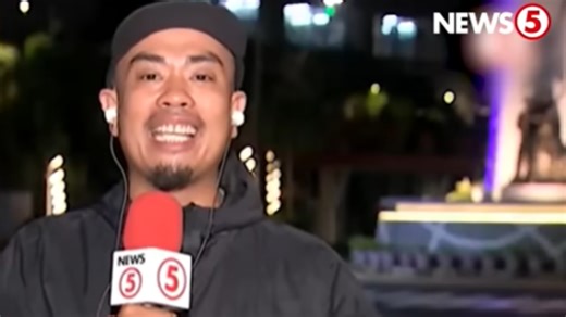 Behind the lens to breaking news: Cameraman turned reporter during typhoon Uwan surge