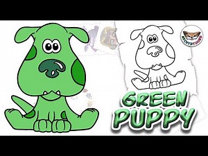Blue's CluesHow to draw Green Puppy | Drawing tutorial
