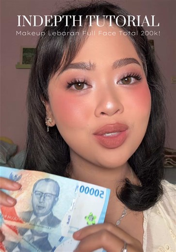 200k makeup challenge edisi buat lebaran! tetep terjamin keliatan cakep sih, next bikin meap murce apalagi nih?😝