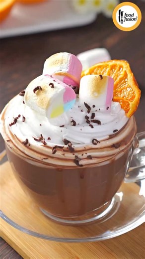 Warm up with this cozy cup of Orange Hot Chocolate 🍊🍫 A rich, chocolatey drink with a refreshing hint of citrus—perfect for winter cravings. Try it at home and enjoy every sip! #FoodFusion #hotchocolate #orange #candyland #winter | Food Fusion