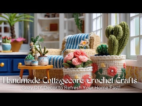 Handmade Cottagecore Crochet Crafts 🌼 Cozy DIY Decor to Refresh Your Home Fast!