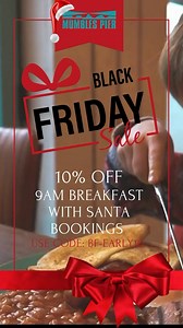 1.3K views | ***BLACK FRIDAY OFFER*** Get 10% off all our 9am Breakfast with Santa Events! To book visit our website and use the code BF-EARLY10 this weekend only! | Mumbles Pier | Facebook