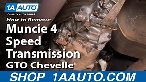How To Remove Muncie 4 Speed Transmission 1964-72 Pontiac GTO PART 1
