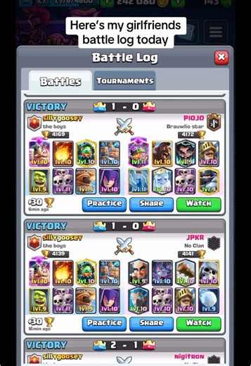 Ash’s Battle log #clashroyale