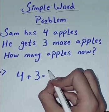 Solving a basic word problem step by step! 🍎✏️