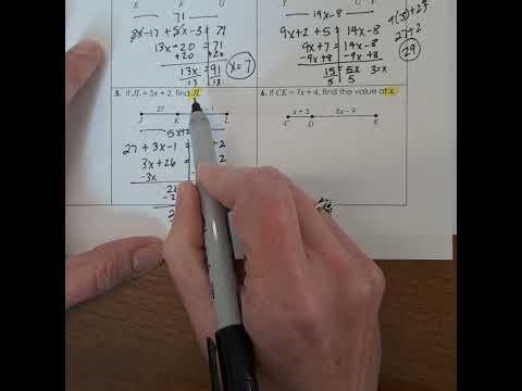 Geometry 1-2 Segment Addition Postulate All Things Algebra