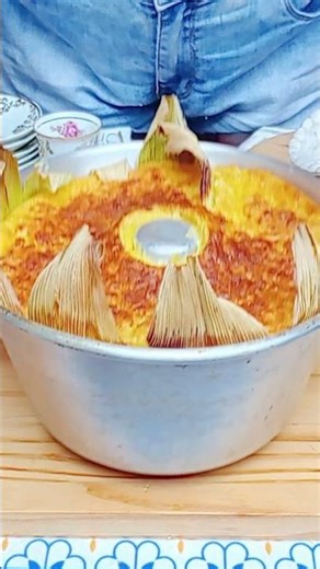 Just blend it in a blender and it's ready! Country-style corn cake