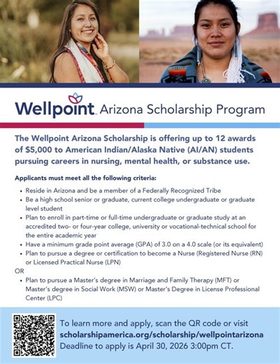 Wellpoint Arizona Scholarship Supports Native American Students in Healthcare | Tomás León, MBA posted on the topic | LinkedIn