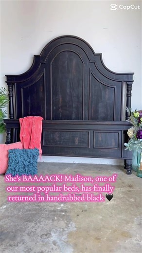 Madison Bed Returns in Handrubbed Black: Get Yours Now!