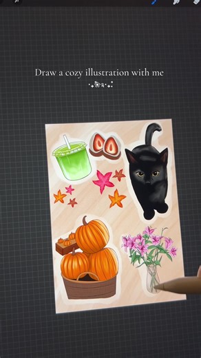 Cozy Illustration Drawing Process for Art Lovers
