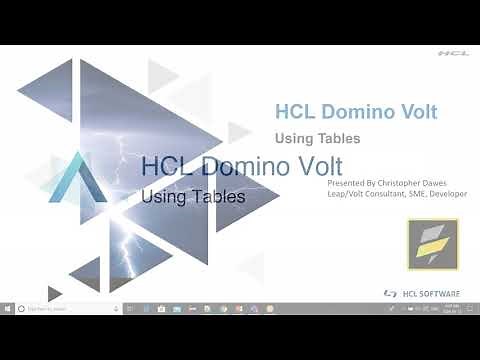 HCL Software Academy: Digital Solutions. Using Tables with Domino Volt