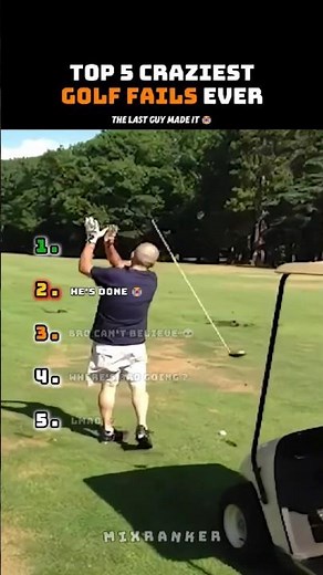 Ranking TOP 5 Craziest Golf Fails Ever #shorts