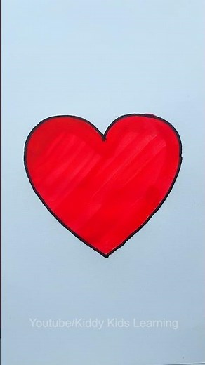 How to color a heart - Heart coloring for kids #art #coloring #coloringforkids