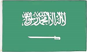 AZ FLAG - Saudi Arabia Flag - 3x5 Ft - Light Polyester Saudi Arabian Banner with Two Brass Eyelets - Fade Resistant - Vivid Colors - 3' x 5' Feet - 150x90 Cm