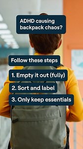 6.6K views · 28 reactions | Today is National Backpack Awareness Day! Is your child’s backpack overflowing with loose papers, missing homework, and half-eaten snacks? For kids who learn and think differently, staying organized isn’t always easy — but small routines can help. Use our free backpack checklist to help your child get (and stay) organized: https://u.org/3Ih5PZa | Understood | Facebook