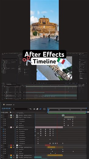 Seamless Rome Transition Hyperlapse in After Effects 🚀🔥
