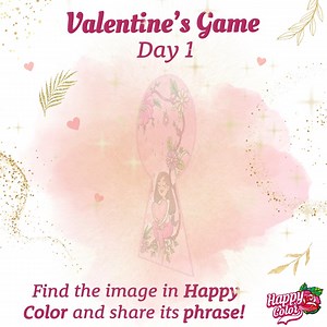 Love, love, love… Can you feel it in the air? Hop into our Valentine’s Game to gear up for the most romantic day of the year💞 It’s your chance to win a set of classy bonuses! What you need to do: 🕵️Go to Happy Color and find a picture by the fragment you can see below. 🖊What phrase is written in the pic? Put it in the comments! Good luck! #coloring #happycolor #paintbynumbers #colorbynumber | Happy Color - Color by Number