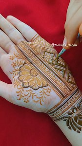 224K views · 4.6K reactions | Intricate Sunflower & Grid Mehndi Design #henna #mehndi #Intricate #mehendi Title: Send A Little Love On Remix (Yosi Mesbah) Artist: Sleeping Lion Link: https://www.facebook.com/sound/collection/?sound_collection_tab=sound_tracks&asset_id=1450601502060580&reference=artist_attr | Meher's Henna | Facebook