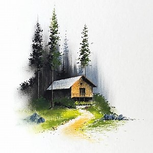 Amazing minimal scenery drawing using oil pastel | Morning Drizzle