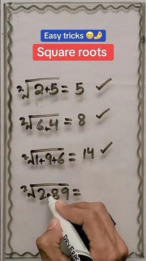 Easy trick for solve square root | tell me last one in comments #maths #mathstricks