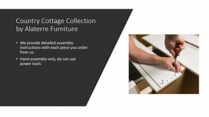 Alaterre Furniture Country Cottage 20 in. Rectangle End Table with Drawer and Lower Shelf, Rustic White Antique Finish Wood Nightstand ACCA01WA