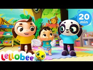 Head, Shoulders, Knees and Toes | Boo Boo Kids - Nursery Rhymes & Kids Songs | Lellobee