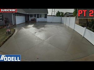 Pouring a Concrete Driveway with a Diamond Grid (Part 2)