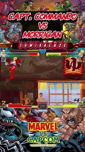 CAPTAIN COMMANDO destroys MORRIGAN in Marvel vs Capcom 🦾🤖
