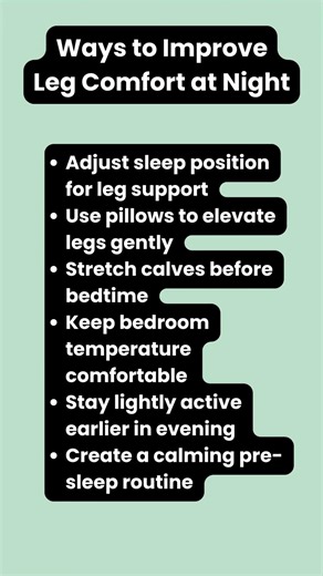 Better Leg Comfort at Night #seniorhealthtips #seniorwellness