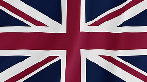 Download United Kingdom waving flag. UK British realistic flag animation. Close up motion loop background for free