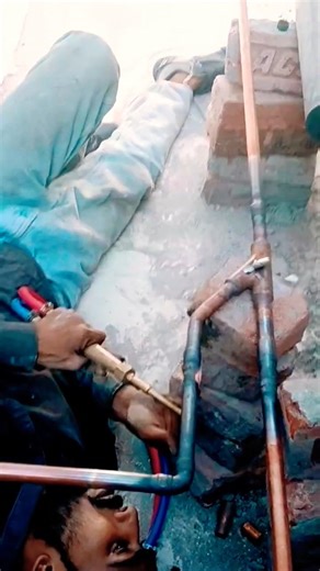 HVAC SYSTEM PIPING PIPE LINE WORK 💯 LG VRF AC